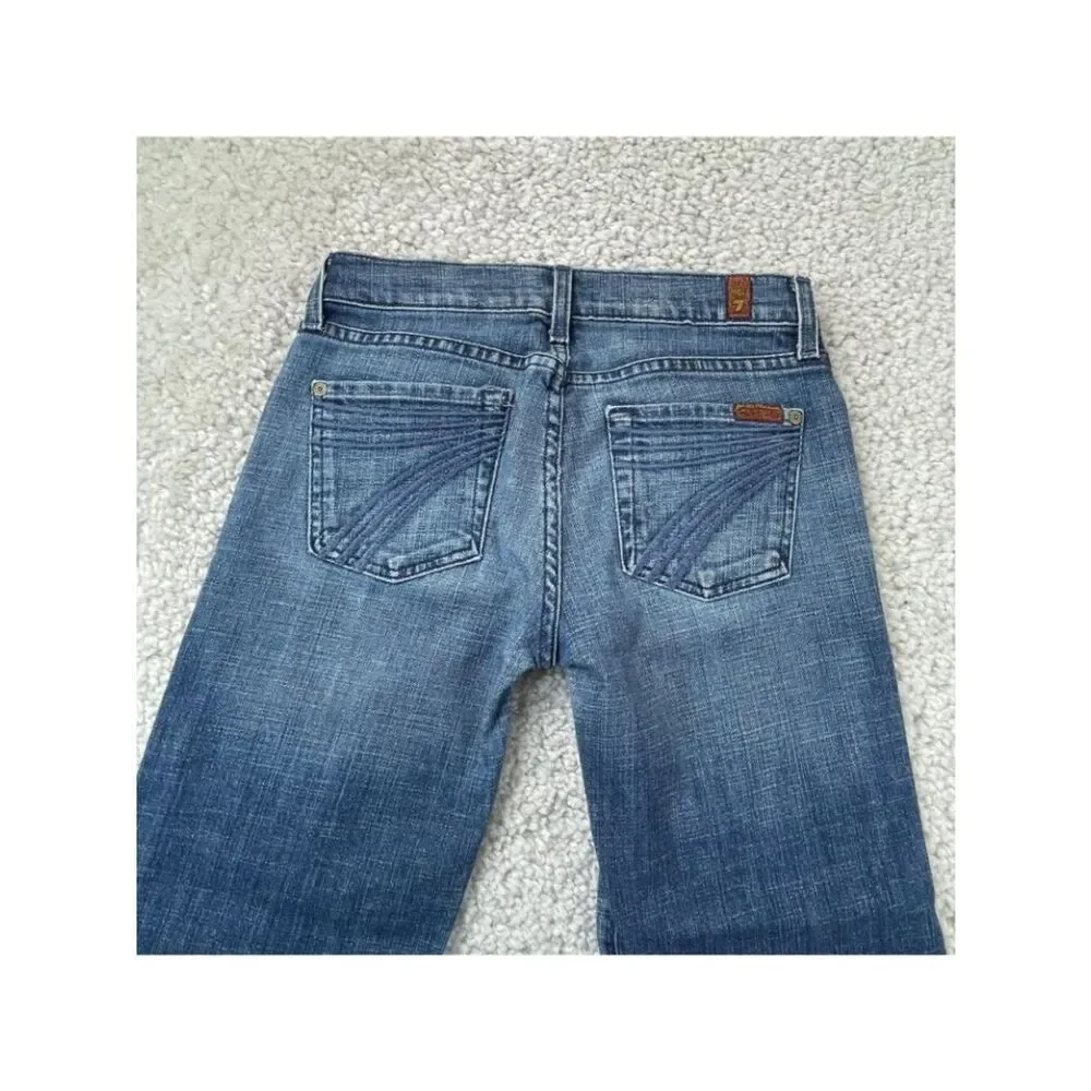 7 For All Mankind Dojo Crop Jean Low Rise Womens 26